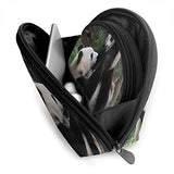 Makeup Bag Cute Panda Baby Portable Half Moon Toiletry Bags Holder For Women