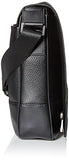 Calvin Klein Men's Pebble Leather Messenger, Ink/Black