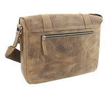Vagabond Traveler Full Grain Leather Casual Messenger Bag L73. Distress