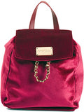 BEBE Women's Velvet Drawstring Backpack, Wine