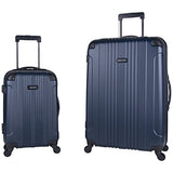 Kenneth Cole Reaction Out Of Bounds Hardside 4-Wheel Luggage 2-Piece Set 20" Carry-On And 28", Navy