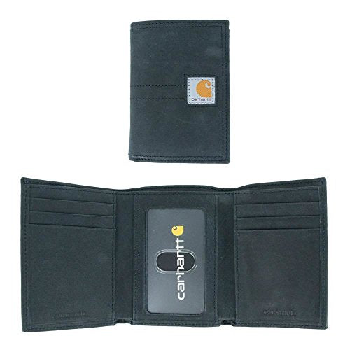 Carhartt Men's Legacy Trifold Wallet, black, One Size