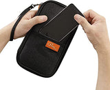 P.travel Passport Wallet Waterproof Family Travel Passport Holder Travel Document Organizer-Black