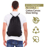 Army Force Gear K-9 Unit Search and Rescue Reusable Canvas Drawstring Bag, Black & White