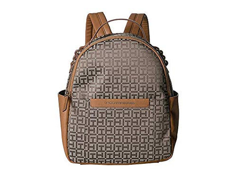 Tommy Hilfiger Women's Holborn Monogram Backpack Tan/Dark Chocolate One Size