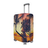 Luggage Cover Orange Sunset Palm Tree Beach Travel Case Suitcase Cover Bag Protector 3D Print