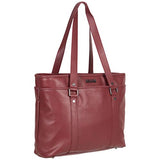 Kenneth Cole Reaction Women's Downtown Darling Leather Single Compartment 16" Laptop Tote, Red