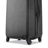 American Tourister Stratum XLT Expandable Hardside Luggage with Spinner Wheels, Jet Black, Checked-Large 28-Inch