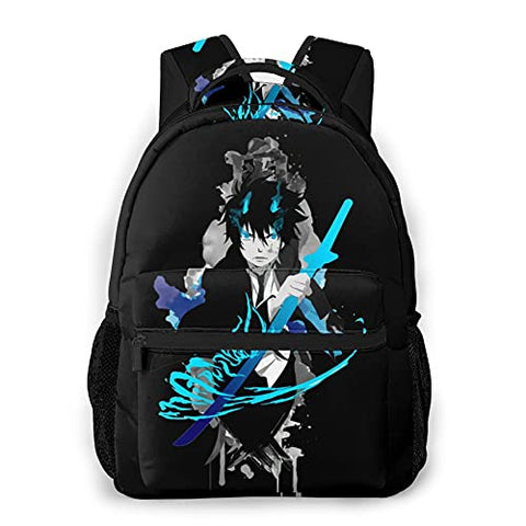 Blue Exorcist Rin Okumura Casual Backpack Computer Shoulders Bag Cool Lightweight Hiking Backpack Bookbags