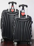 Super Cute Kawaii Cartoon Silicone Travel Luggage ID Tag Tie for Bags (Mickey&Minnie Luggage Tie)