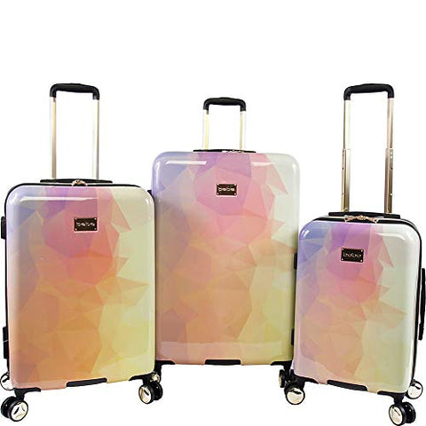 BEBE Women's Emma 3 Pc Spinner Suitcase Set, Gradient Poly
