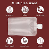 YASUOA 12 Pieces Travel Size Refillable Empty Squeeze Pouch, TSA Approved Stand Up Pouch for Toiletry, Lotion Shampoo Shower Gel Squeezable Bags, Leakproof Cosmetic Containers (30ml/50ml/100ml)