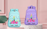 Girls Backpack for School Kids Backpack Preschool Kindergarten Elementary Bookbag (Unicorn Purple)