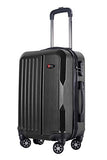 3-Piece Hardside Spinner Expandable Suitcase Set #1701 (Black)