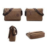 Leparvi Canvas Crossbody Messenger Bag for Men Shoulder Bag Vintage Satchel Fashion Rucksack Bag