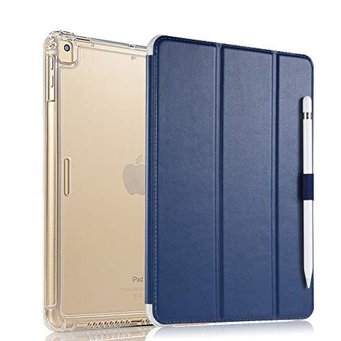 Valkit iPad Pro 12.9 Case 2018, Protective Smart Folio Stand Cases with Apple Pencil Holder, Auto Sleep/Wake, Support Apple Pencil Charging for iPad Pro 12.9 Inch 3rd Gen, Navy Blue