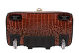 The Boston Alligator Crocodile Alligator Computer iPad, Laptop Tablet Rolling Tote Bag Briefcase Carryall Bag (17" 17.3" inch)