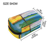 Toiletry Bag Four Seasons Reflection Womens Beauty Makeup Case Brush Cosmetic Organizer