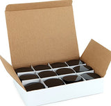 Vivaplex, 12, Clear, 1 oz, Round Glass Jars, with Inner Liners and black Lids