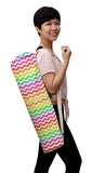 Rainbow Chevron Printed Canvas Yoga Mat Bags Carriers Was_41