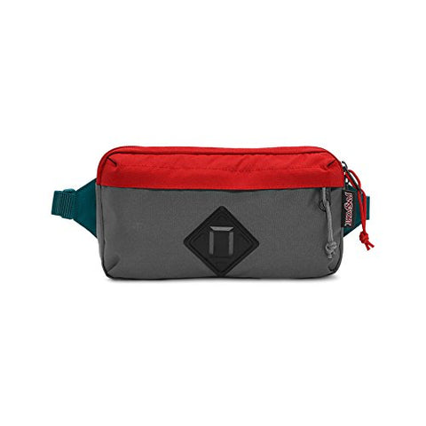 JanSport Waisted Fanny Pack - Forge Grey/Red Tape - Adjustable