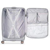 DELSEY Paris Eclipse DLX Expandable Luggage with Spinner Wheels, Harbor Gray, Checked-Large 29 Inch