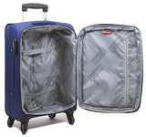Dejuno Tuscany 3-Piece Lightweight Spinner Luggage Set-Navy