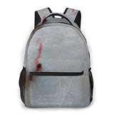 Multi leisure backpack,Bloody-Hand-Behind-Glass, travel sports School bag for adult youth College Students