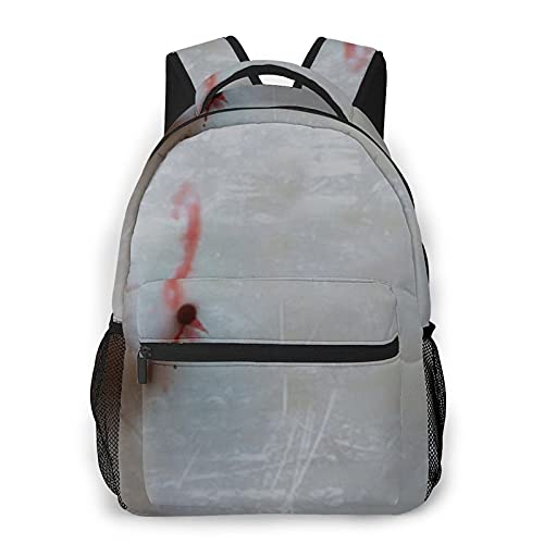 Multi leisure backpack,Bloody-Hand-Behind-Glass, travel sports School bag for adult youth College Students