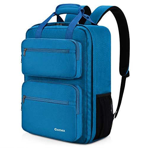 Gonex 35L Travel Backpack, Durable & Water-Repellent Oversized Backpack with Multiple Pockets for Travel, Hiking,Camping Cobalt Blue