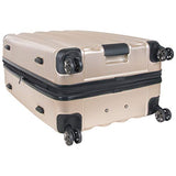 Kenneth Cole Reaction Wave Rush 28" Lightweight Hardside PET 8-Wheel Spinner Expandable Checked Suitcase, Champagne