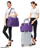 Lily & Drew Carry On Weekender Overnight Travel Shoulder Bag for 15.6 Inch Laptop Computers for Women (Purple)