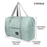 FUNFEL Travel Foldable Duffel Bag for Women & Men, Waterproof Lightweight travel Luggage bag for Sports, Gym, Vacation(II-Mint Green)