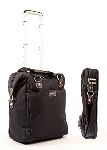 Biaggi Luggage Contempo 18" Foldable Wheeled Fashion Tote, Black