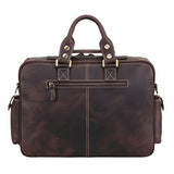 Polare Men'S Vintage Full Grain Leather Messenger Bag Business Case Computer Briefcase