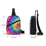 NiYoung Adults and Teen Shoulder Backpack Chest Crossbody Anti-Theft Sling Backpack Chest Bag for Travel Bike Gym, Spiral Tie Dye