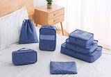 Packing Cubes Backpack Organizers Set for Carry on Travel Bag Luggage Cube (New Navy 7)