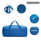 Foldable Travel Duffle Bag 75L Lightweight with Water Rresistant (Blue)