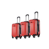 BRIO Luggage 3-Piece Hardside Spinner Luggage Set Silver