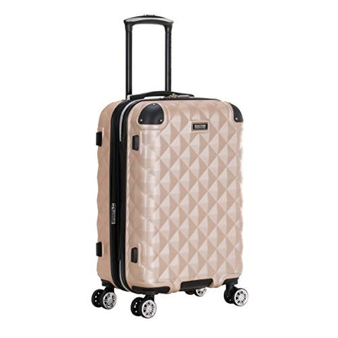 Kenneth Cole Reaction Diamond Tower Luggage Collection Lightweight Hardside Expandable 8-Wheel Spinner Travel Suitcase, Rose Champagne, 20-Inch Carry On