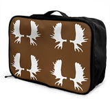 WaterProof Duffel Bag For Travel, Moose Antlers Portable Luggage Bag