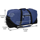 Dalix 25" Big Adventure Large Gym Sports Duffle Bag In Navy Blue