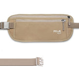 Travel Money Belt with RFID Block - Theft Protection and Global Recovery Tags (Beige REG - fits