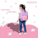 Backpack for Little Girls,VASCHY Cute Lightweight Water Resistant Preschool Backpack for Kindergarten Bookbag Unicorn