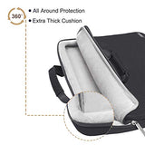 MOSISO 360 Protective Laptop Shoulder Bag Compatible with MacBook Pro 16 inch A2141/Pro Retina A1398, 15-15.6 inch Notebook, Matching Color Handbag Briefcase Sleeve Case with Trolley Belt, Space Gray