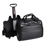 Check-Point Friendly Wheeled Laptop Case, Leather, 15.6" in, Black - Midway | Mcklein - 86605