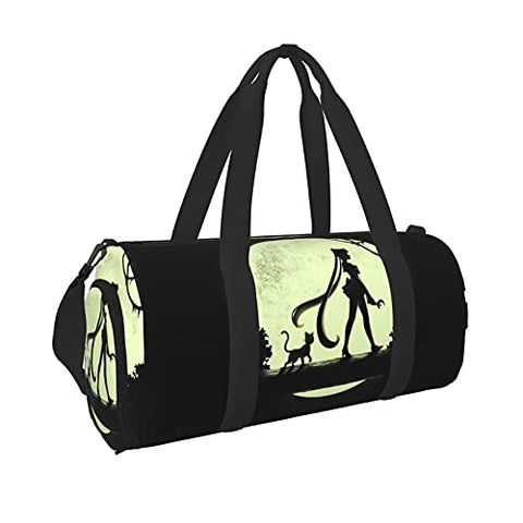Anime Sai-lor Mo-on Sports Gym Bag with Wet Pocket & Shoes Compartment, Travel Duffel Bag Workout Bag for Men and Women