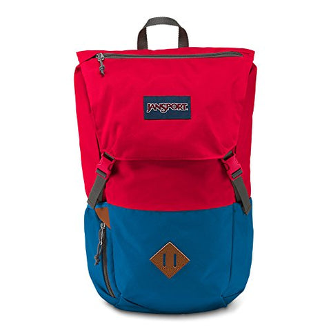 JanSport Pike Backpack - Slalom Red/Mykonos Blue
