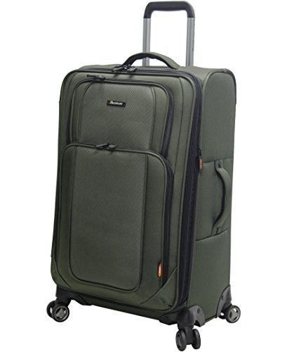 Pathfinder Presidential Designer Luggage Collection - Expandable 29 Inch Softside Bag - Durable Large Lightweight Checked Suitcase with 8-Rolling Spinner Wheels (Olive)