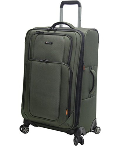 Pathfinder Presidential Designer Luggage Collection - Expandable 29 Inch Softside Bag - Durable Large Lightweight Checked Suitcase with 8-Rolling Spinner Wheels (Olive)